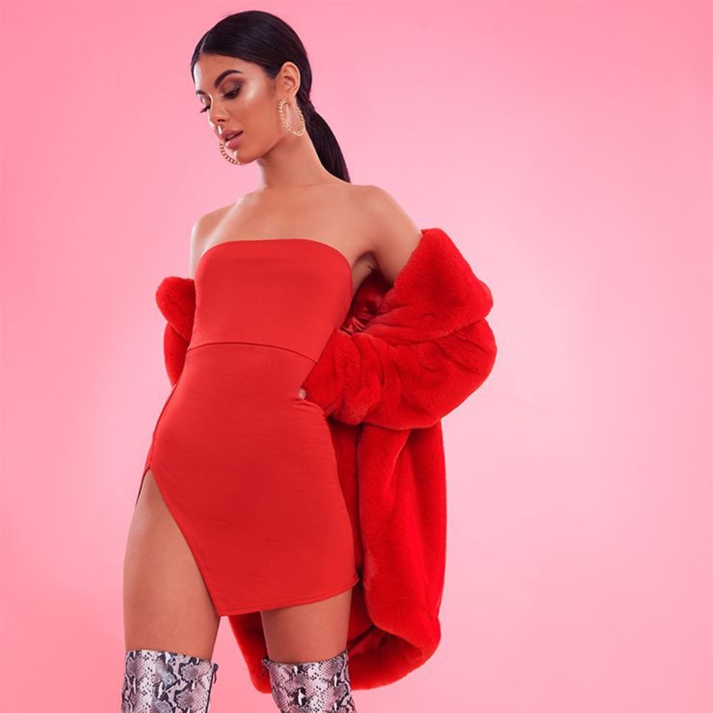 BRAND NEW WITH TAGS Red Pretty Little Thing Dress